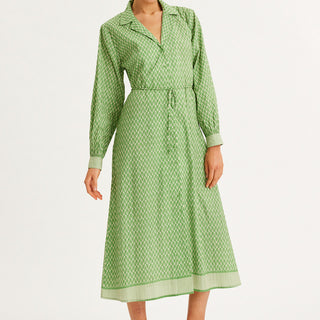 SUMMERY Copenhagen Edina Shirt Dress Dress 607 Piquant Green