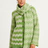 SUMMERY Copenhagen Faunie Scarf Sweater 607 Piquant Green