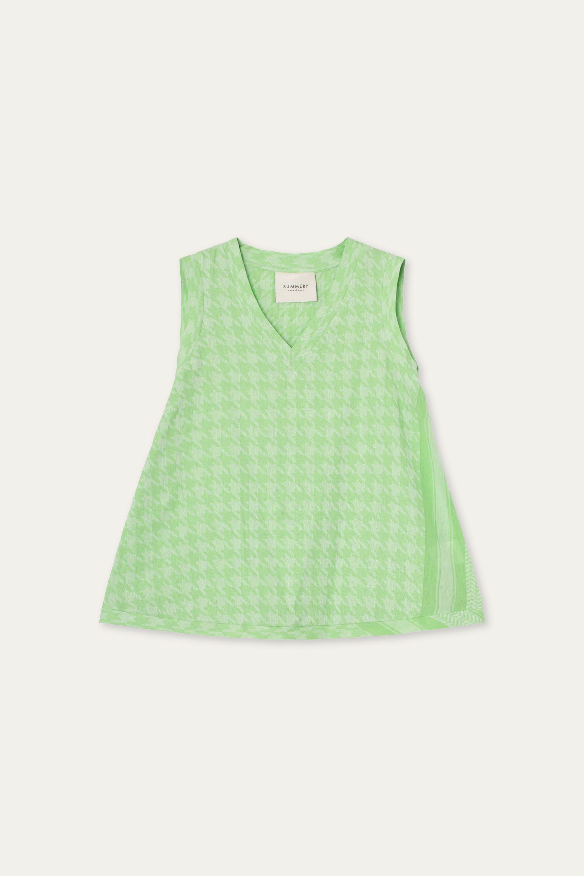 SUMMERY Copenhagen Shirt V No Sleeves Top 496 Opaline Green