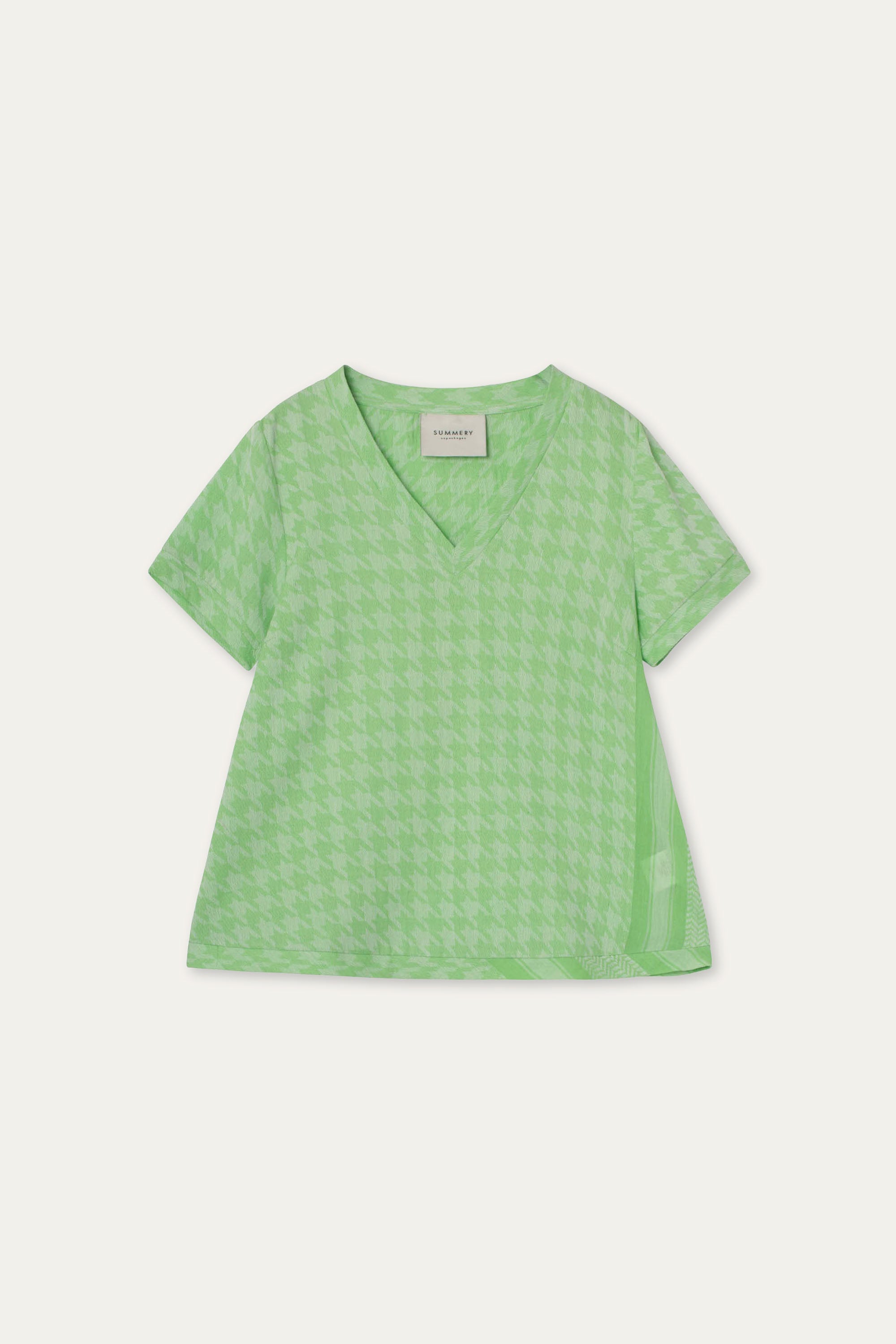 SUMMERY Copenhagen Shirt V Short Sleeves Shirt 496 Opaline Green